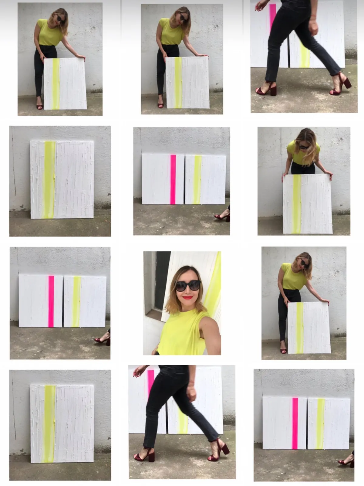 Diptych Yellow & Pink - View 4